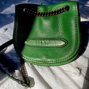 Coach Vintage Rare Leather Hunter Green side bag satchel